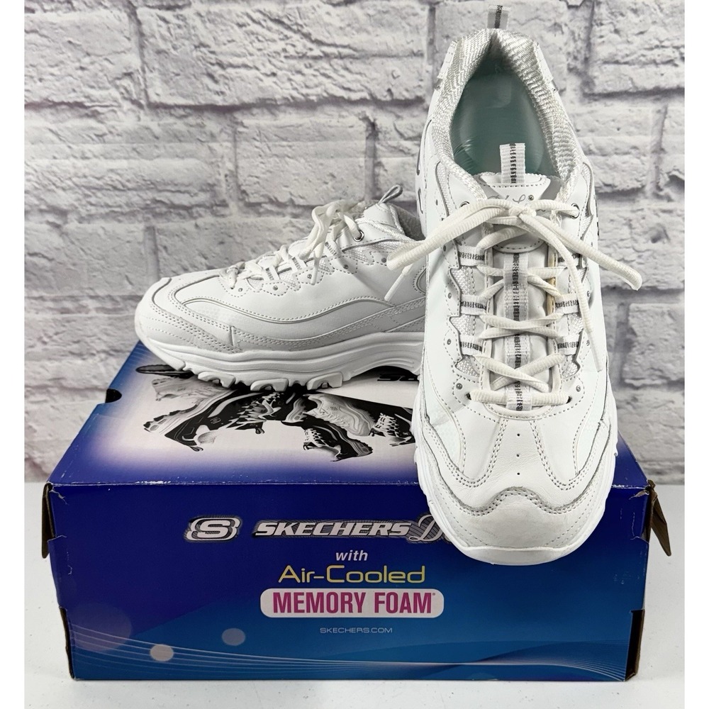 Skechers D'Lites Fresh Start Womens Sneakers Size 12 Wide 11931EW/WSL White